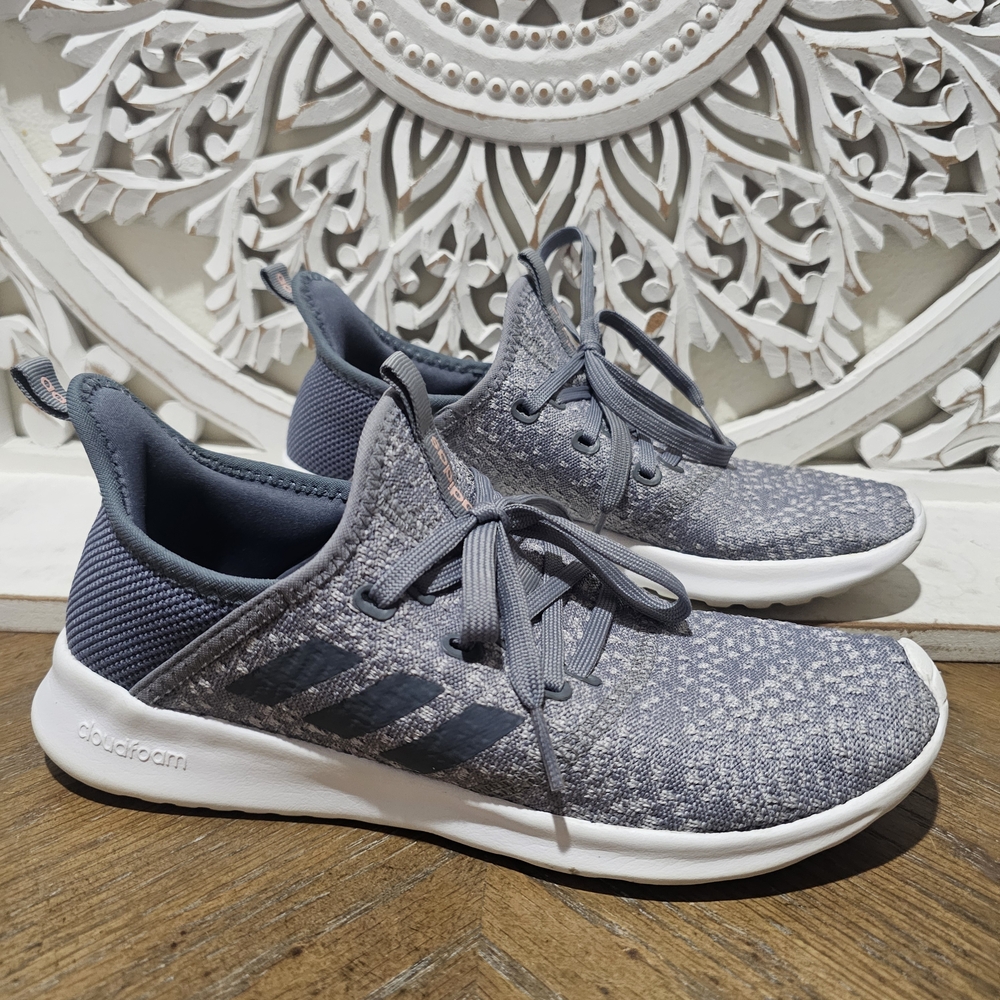 Adidas Cloudfoam Pure Gray Onix Athletic Sneakers Womens 8